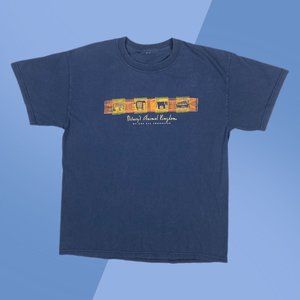 Disney Navy Blue Animal Kingdom We Are All Connected S/S Graphic Shirt Men's L